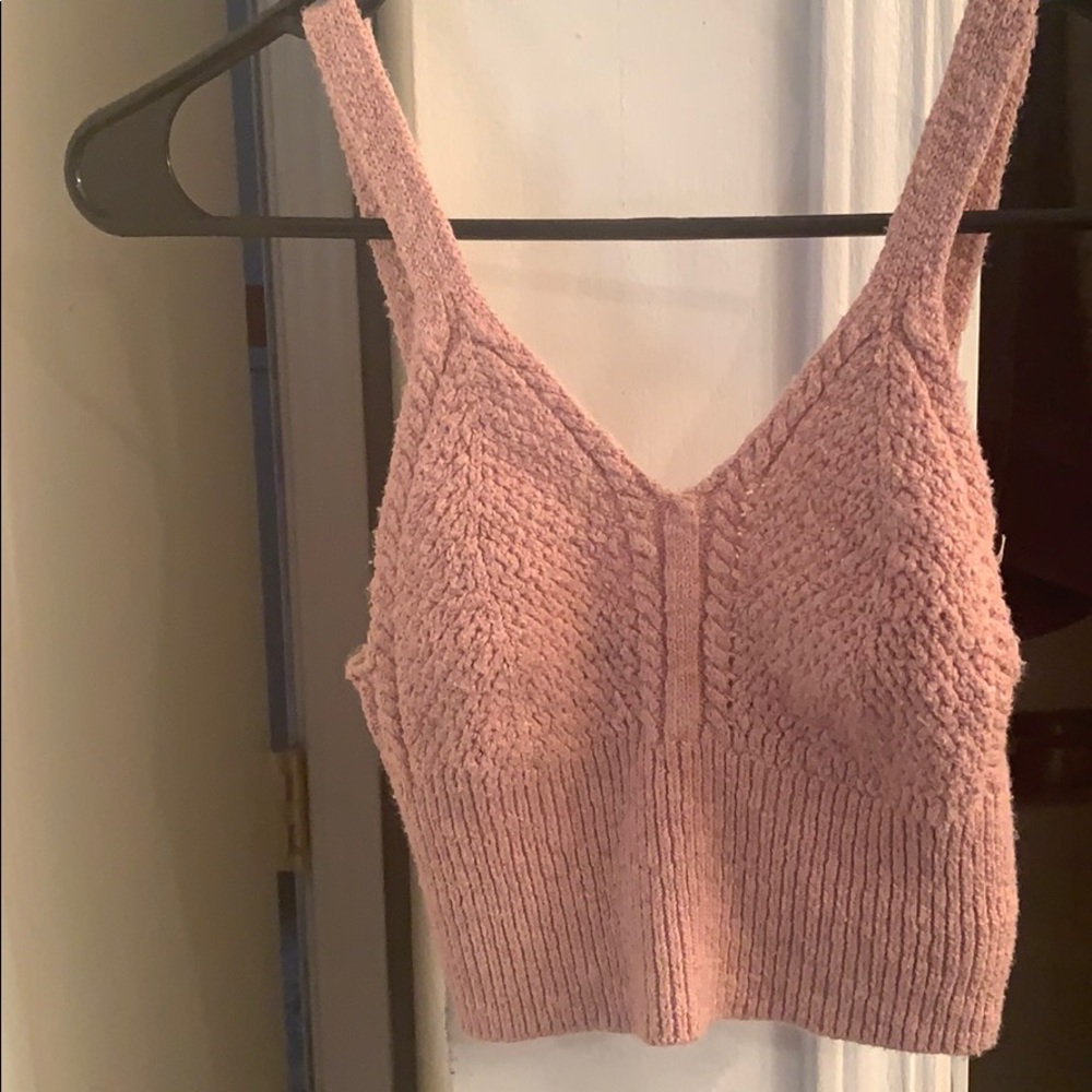 ActiveUSA cropped knit sweater top